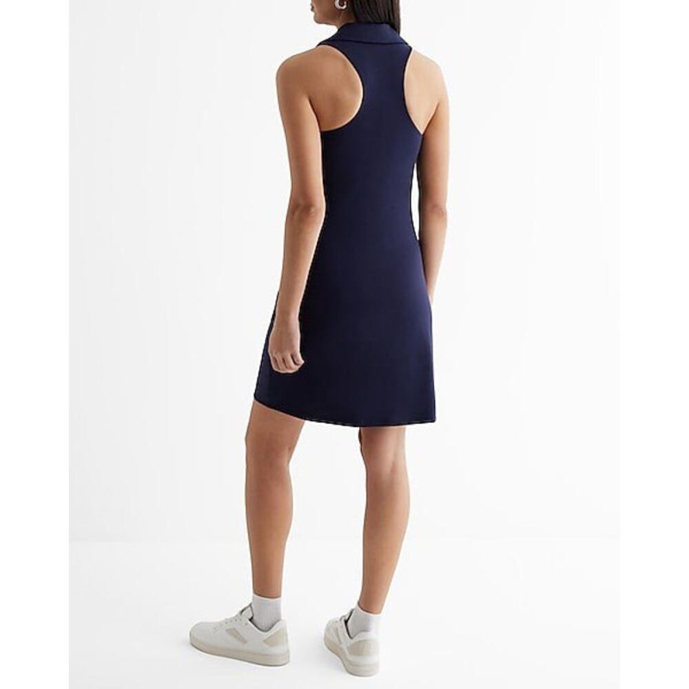 NWT Express Collared Sleeveless Mini Polo Dress XL Stretchy Tennis prep - Picture 4 of 15